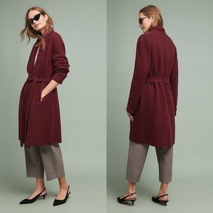 Anthropologie Moth Mayella Sweater Coat Purple SM